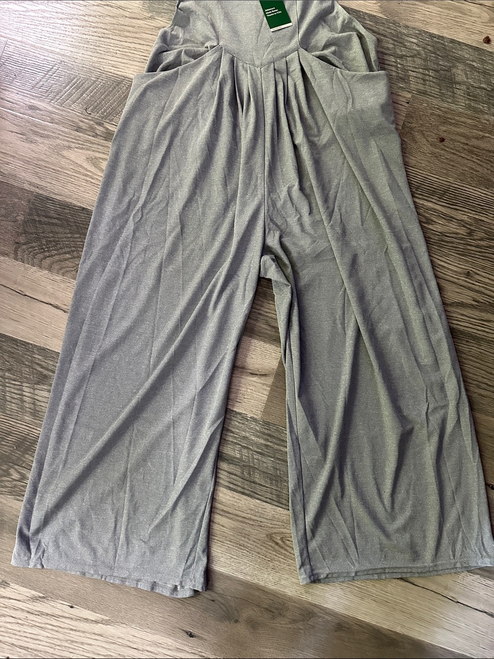 Halara NWT Wide-Leg Jumpsuit with Buttoned Straps - Light Gray women’s 3X - Picture 5 of 16